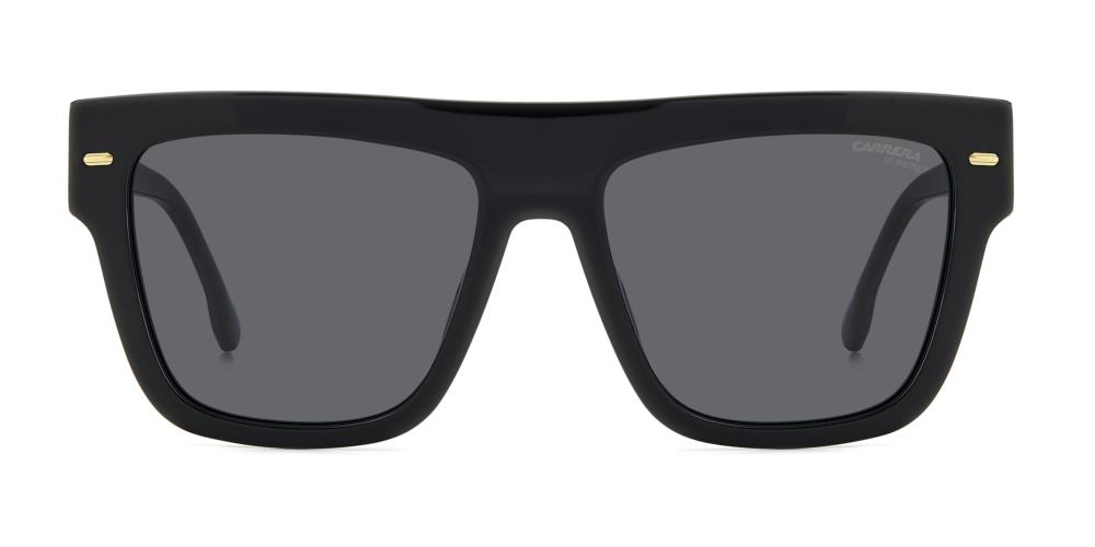 Sleek Black Acetate Frame with Gold Accents