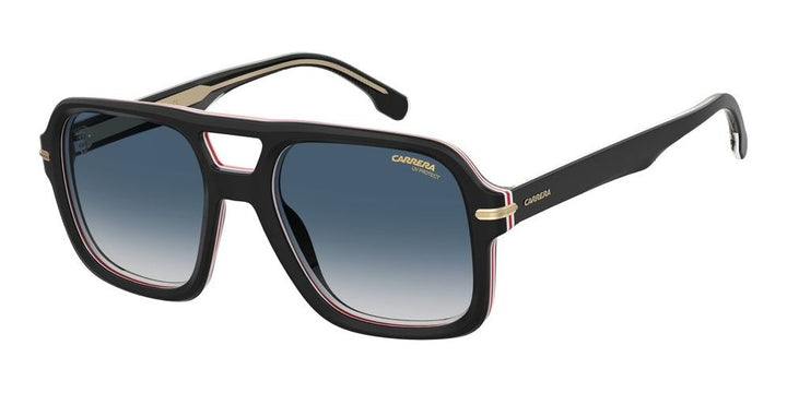 Refined Edge Square Sunglasses with Gradient Blue Lenses