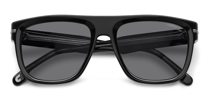 Sleek Black Acetate Sunglasses with Dark Gray Lenses