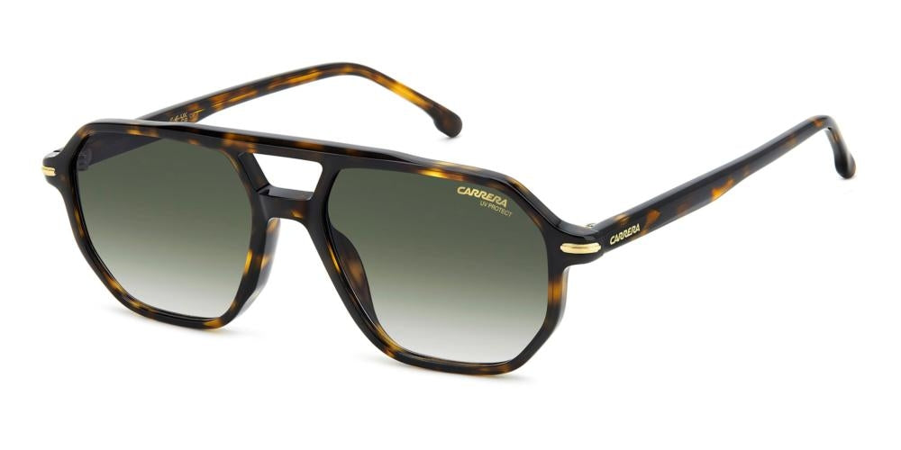 Tortoiseshell Acetate Sunglasses with Green Gradient Lens