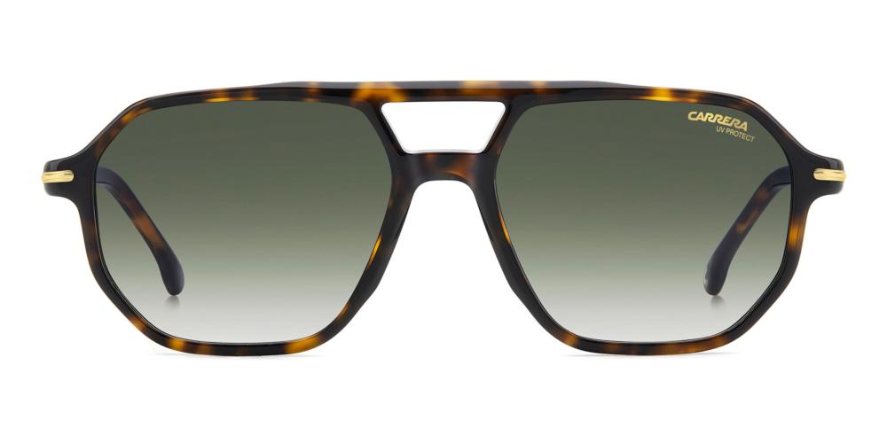 Tortoiseshell Acetate Sunglasses with Green Gradient Lens