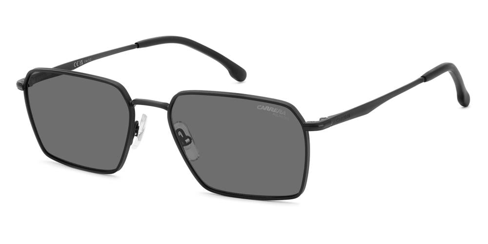Sleek Square-Frame Sunglasses in Black Metal