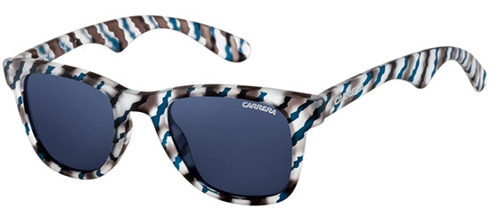 Patterned Plastic Frame with Dark Blue Lenses