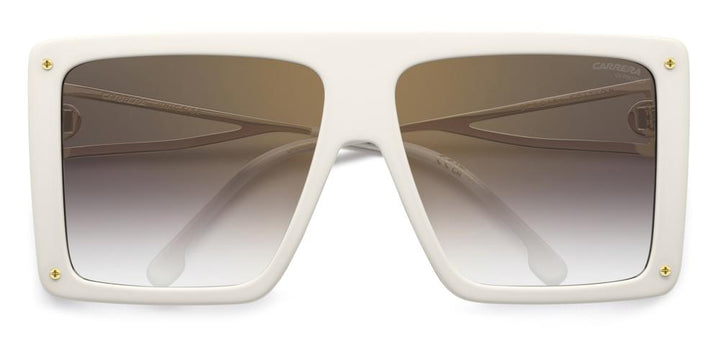 Sophisticated Oversized White & Gold Sunglasses