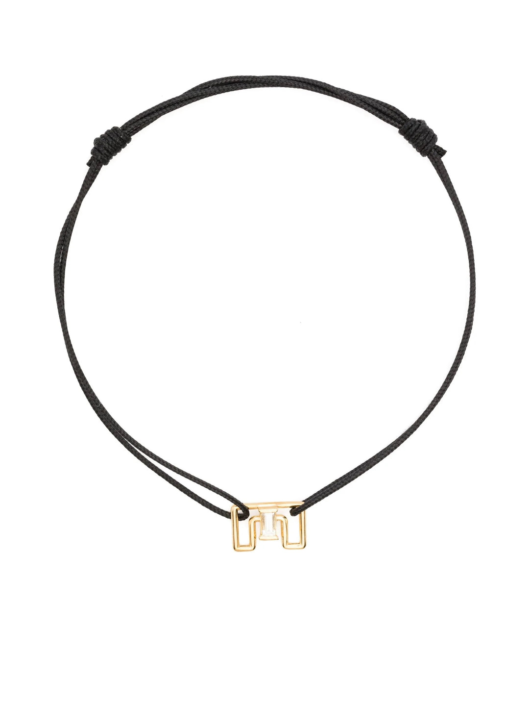 Sleek Minimalist Cord Bracelet with Crystal Accents