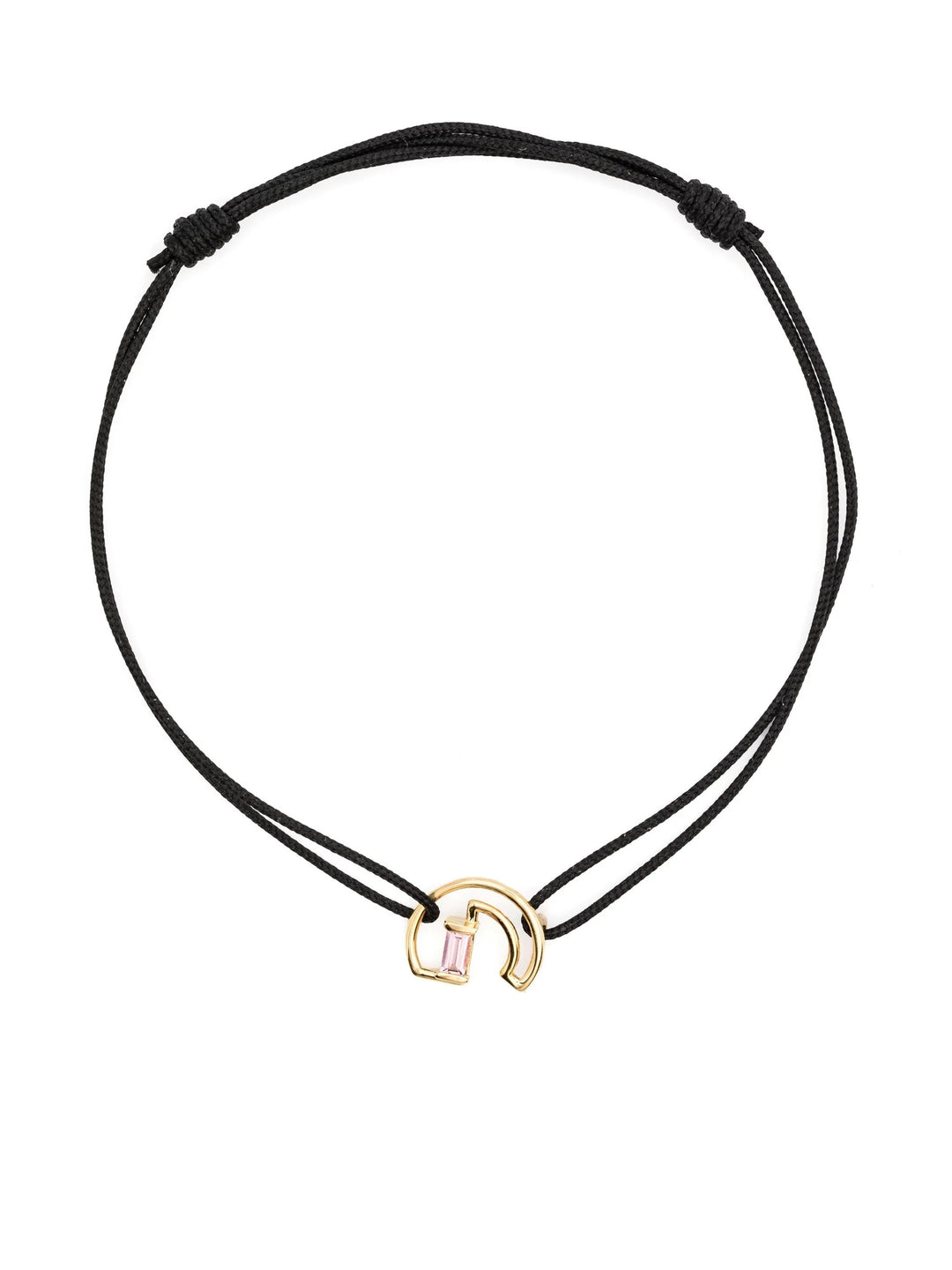 Sleek Minimalist Bracelet with Pink Crystal Accent