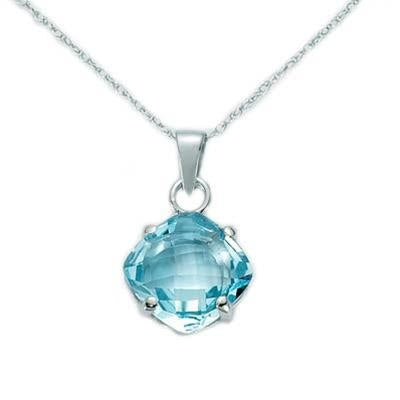 Serene Blue Elegance Pendant Necklace