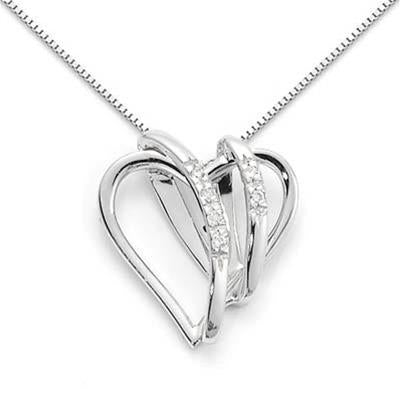 Radiant Silver Pendant with Delicate Crystal Accents