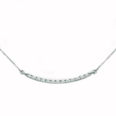 Radiant Minimalist Diamond Bar Necklace