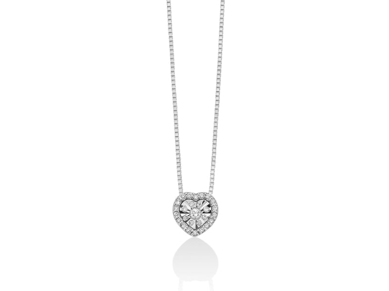 Timeless Heart-Shaped Pendant with Diamond Accents