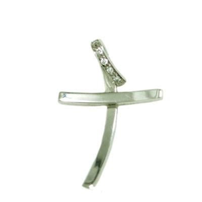 Radiant Minimalist Silver Pendant with Clear Stones
