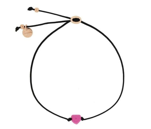 Delicate Rose Gold & Pink Bead Adjustable Cord Bracelet