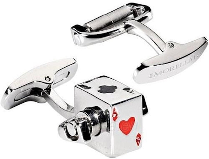 Modern Contrast Stainless Steel Cufflinks with Red and Black Accents