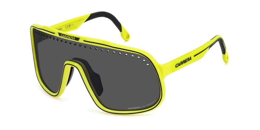 Vibrant Neon Sport Sunglasses with Dark Grey Lenses