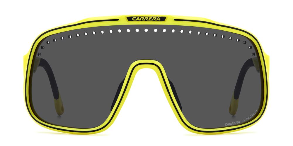 Vibrant Neon Sport Sunglasses with Dark Grey Lenses