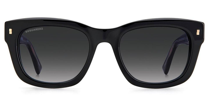 Sleek Black Acetate Sunglasses with Gradient Lenses