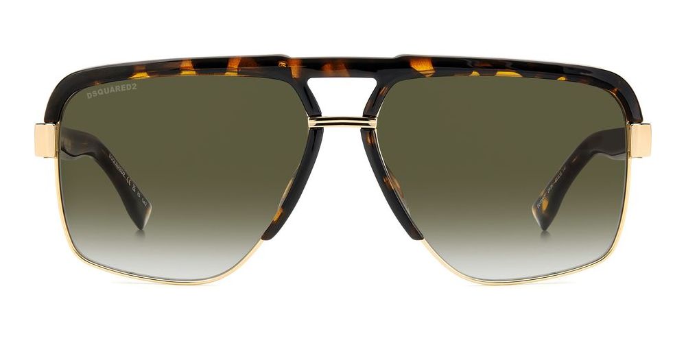 Refined Aviator with Green Gradient Elegance