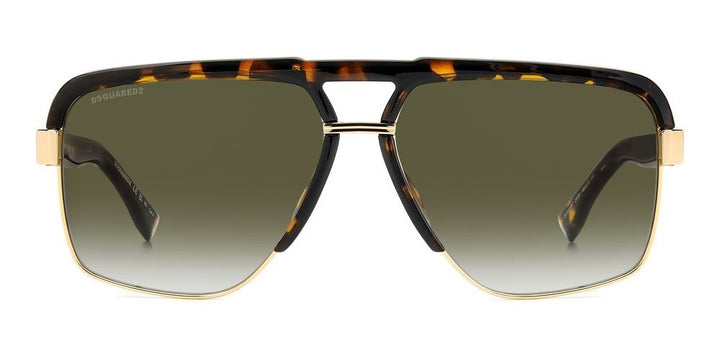 Refined Aviator with Green Gradient Elegance