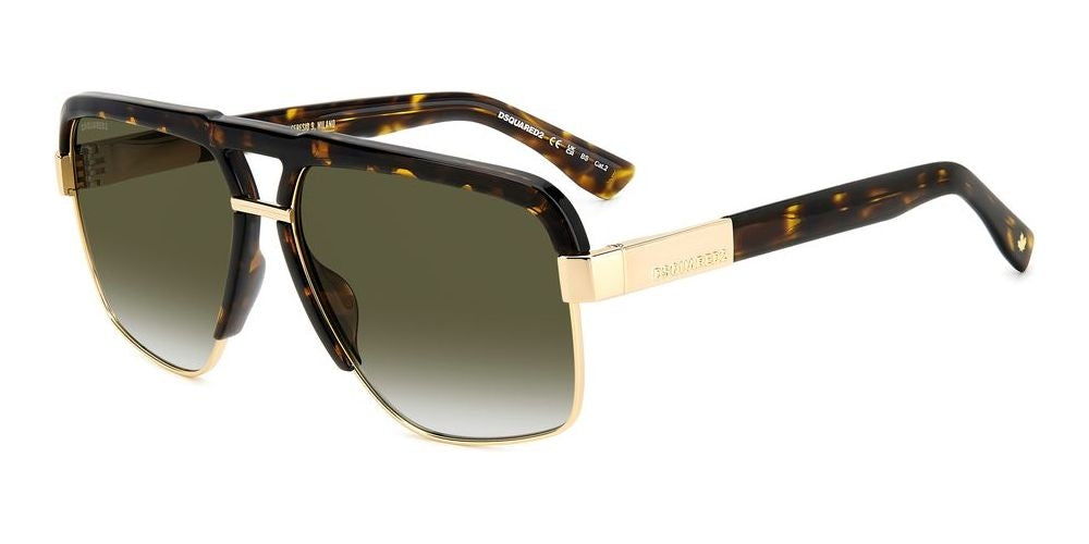 Refined Aviator with Green Gradient Elegance
