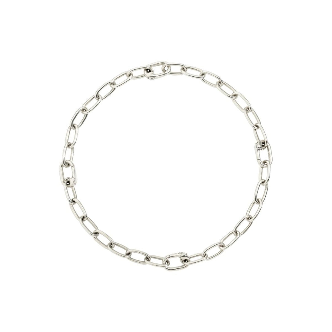 Sleek Modern Silver Chain Necklace