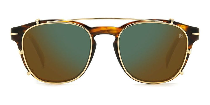 Tortoiseshell Acetate Optical Glasses with Gold Clip-On