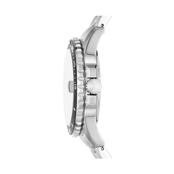 Fossil Diver's Watch in Silver & Black