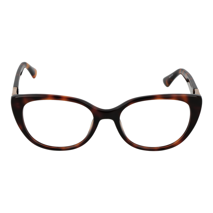 Tortoiseshell cat-eye eyeglasses in glossy plastic with gold &