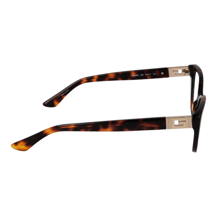 Tortoiseshell cat-eye eyeglasses in glossy plastic with gold &