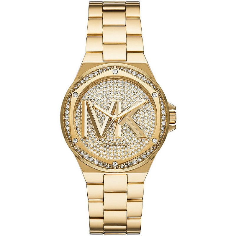 Michael Kors Gold-Tone Crystal Analog Watch