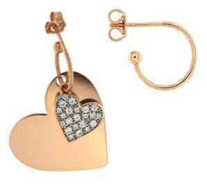 Rose Gold Crystal Drop Earrings