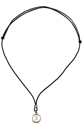 Qabala Minimalist Black Cord Pendant Necklace