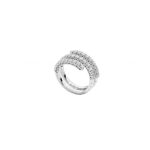 Recarlo Silver and Crystal Statement Ring