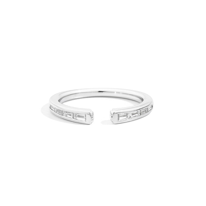 Recarlo Minimalist Silver Open Ring
