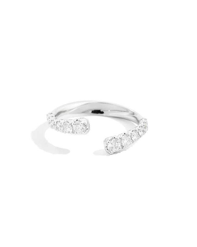 Recarlo Open Ring in Silver and Crystal