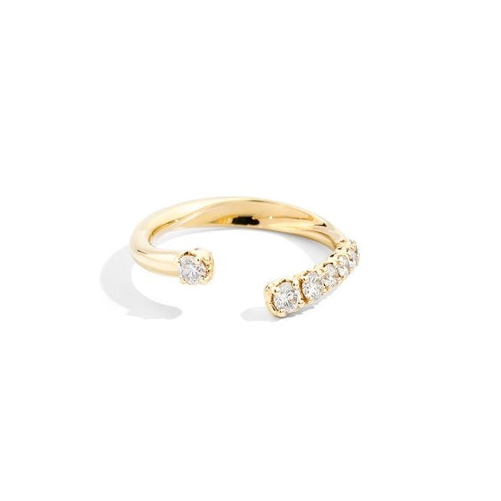 Recarlo Diamond and Gold Open Ring