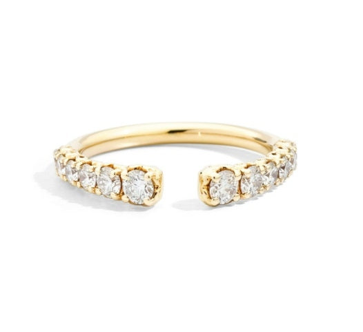 Recarlo Open Ring in Gold and Diamonds