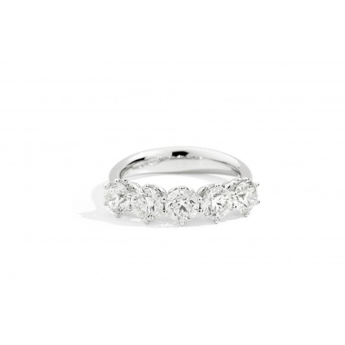 Recarlo Clear Diamond Silver Ring