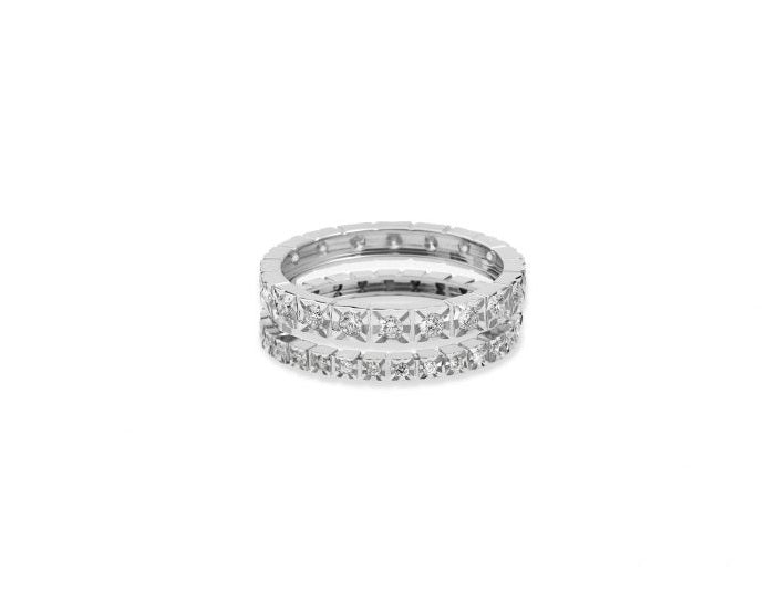 Recarlo Eternity Ring in Silver and Crystal