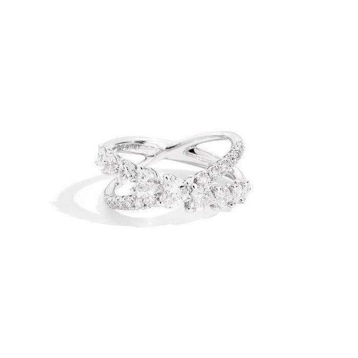 Recarlo Silver Ring with Clear Crystal