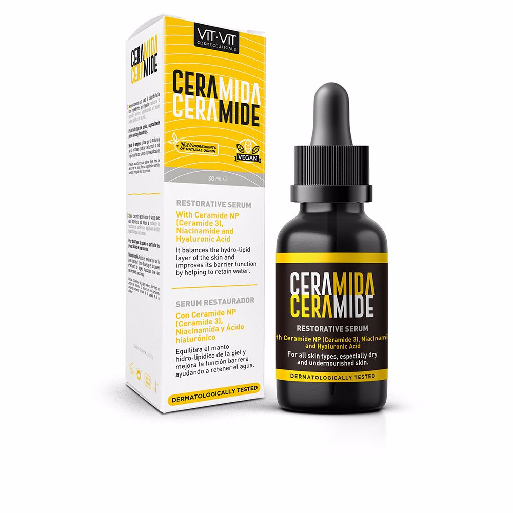 30 ml amber serum bottle — restorative ceramide facial serum for Women