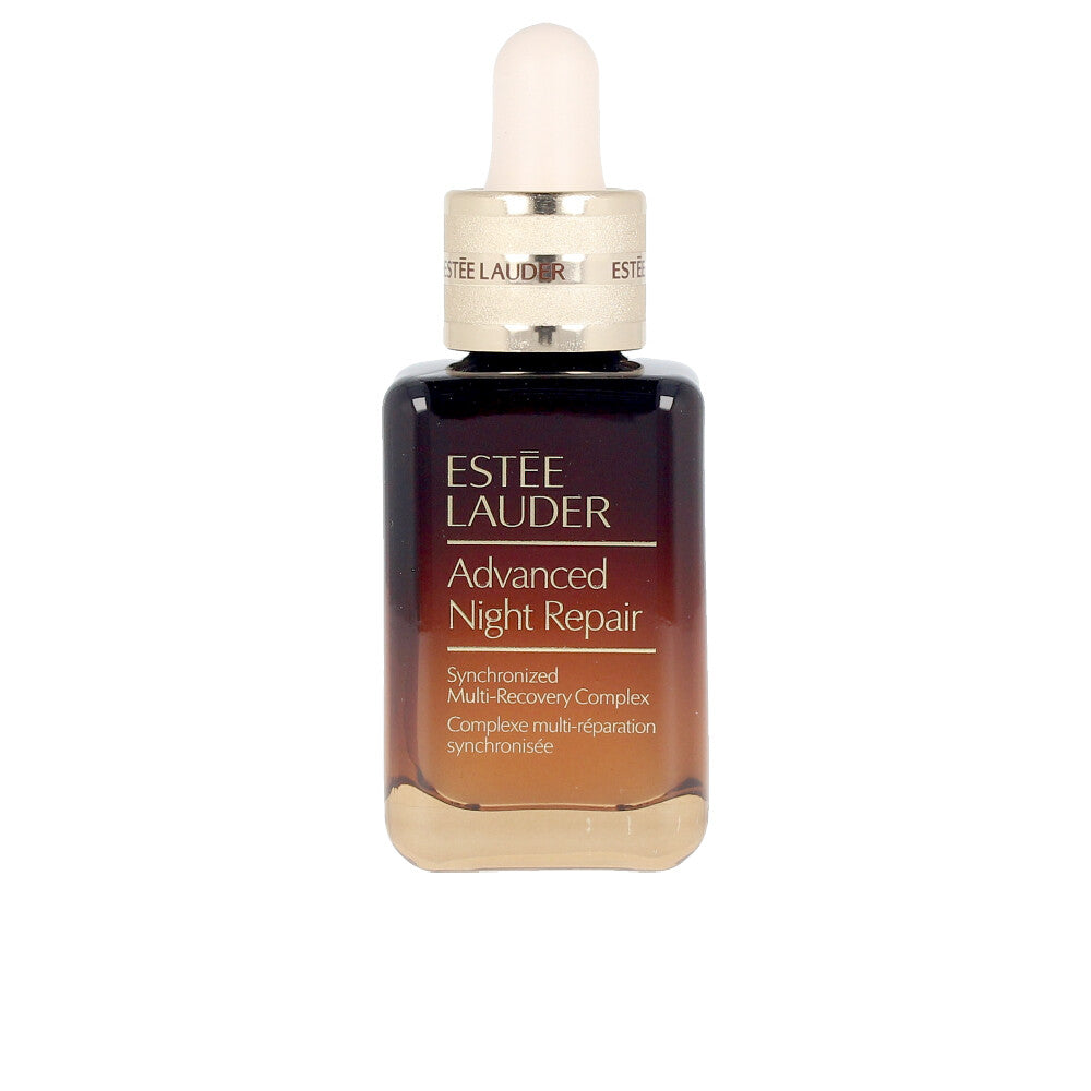 Glass bottle of lightweight night serum; hyaluronic and peptide formula, 75 ml