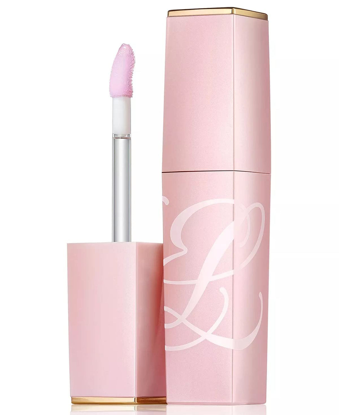 Estée Lauder Volumising Rose Lip Serum: 7 ml sheer rose lip serum in gloss tube with doe-foot applicator