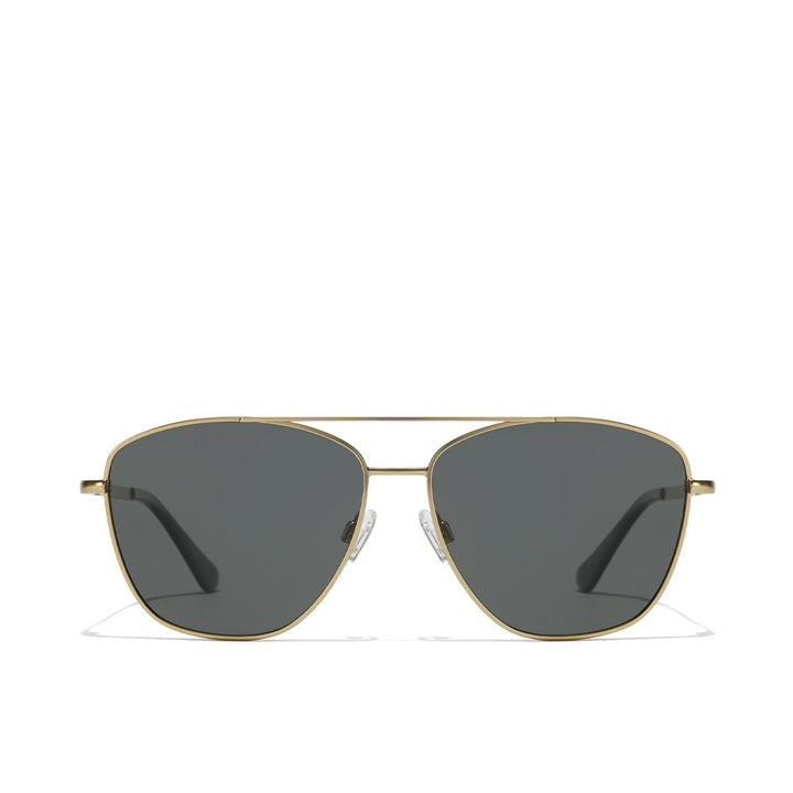 Karat rose-gold metal aviator sunglasses with polarised rounded lenses, Unisex