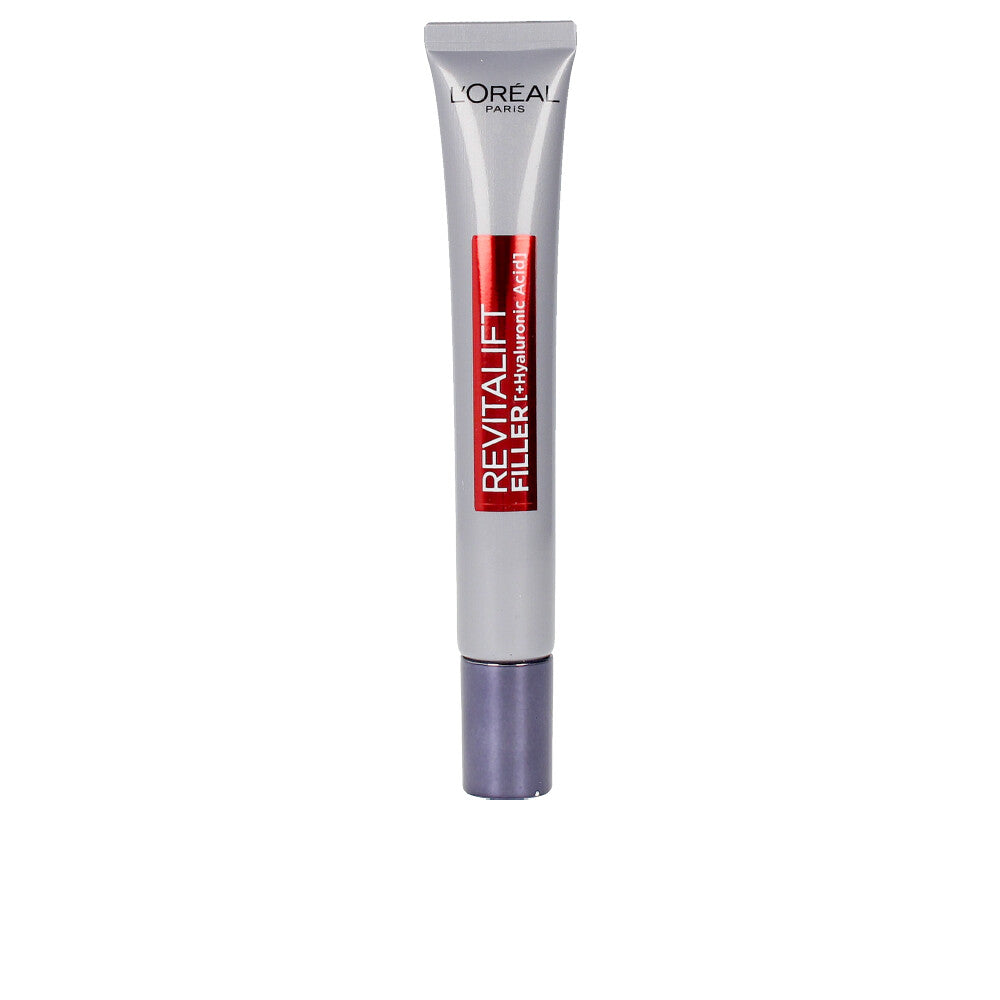15 ml hyaluronic eye filler serum in tube, light gel‑cream finish