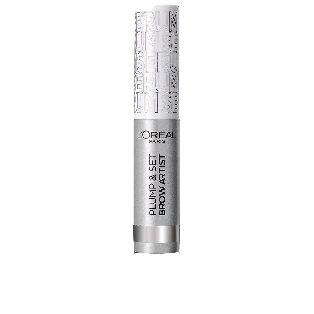 Small-tube tinted brow mascara with precision brush, blonde shade, compact design