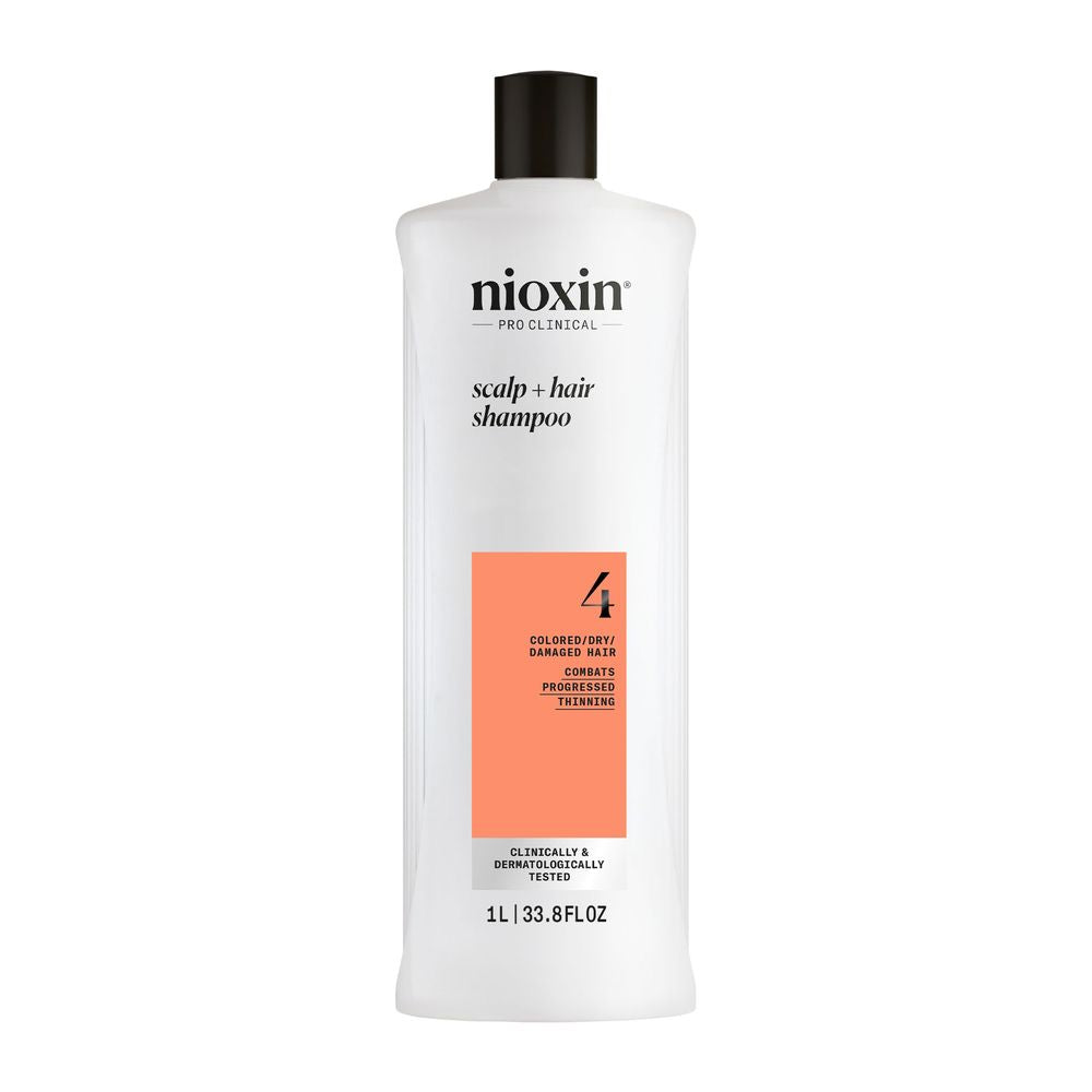 Tall 1,000 ml professional shampoo bottle for dyed, dry and damaged Unisex hair